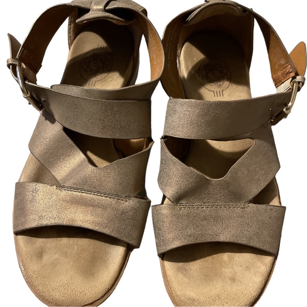 Hokus Pokus Kayla Strap Sandals 7.5  Gold